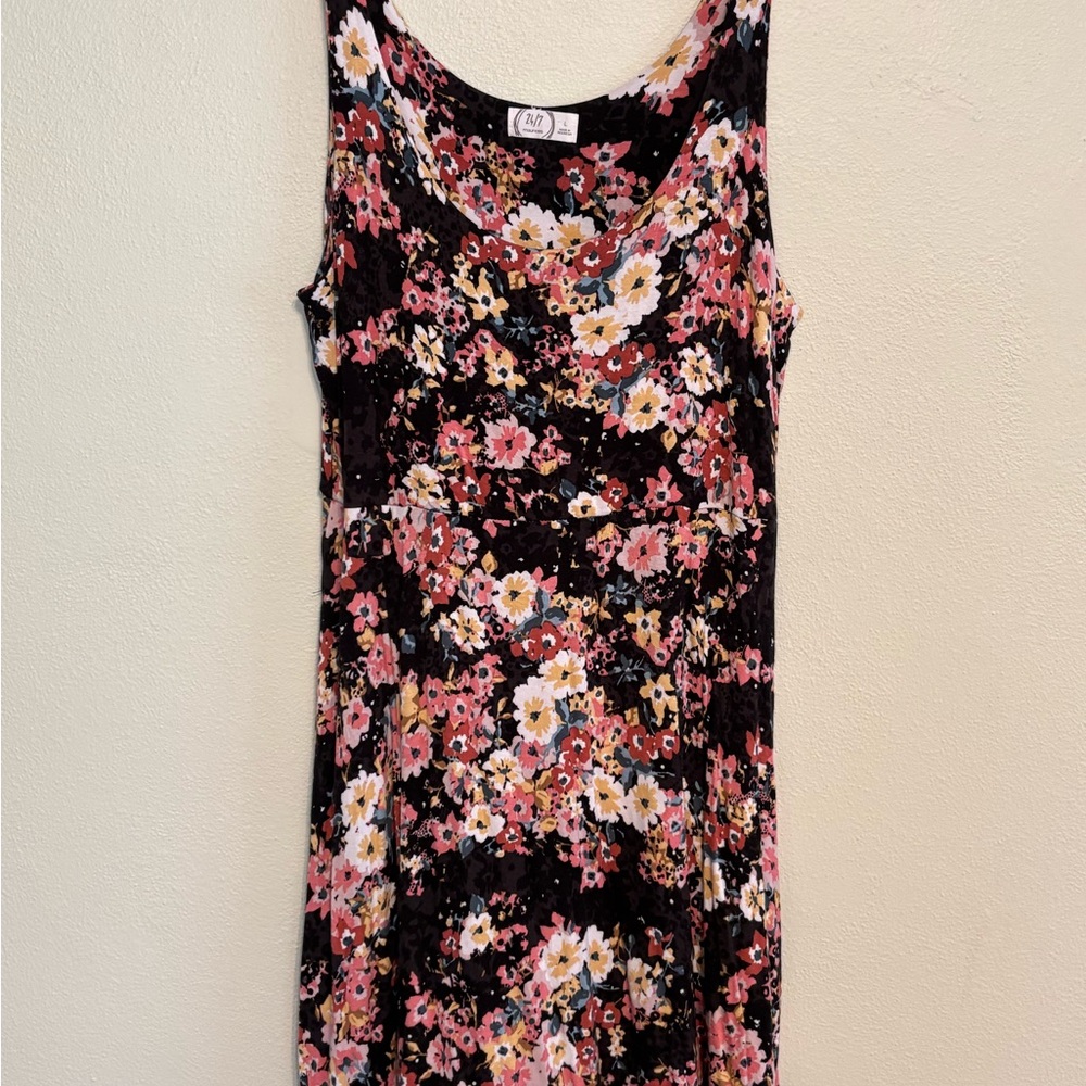 Maurices Black and Red Floral Top